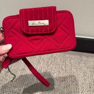 Vera Bradley - Red Quilted Wristlet Wallet Trendy 2025 Fall Item